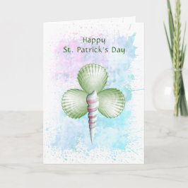 Shamrock Seashells St. Patrick's Day Card Helgkort