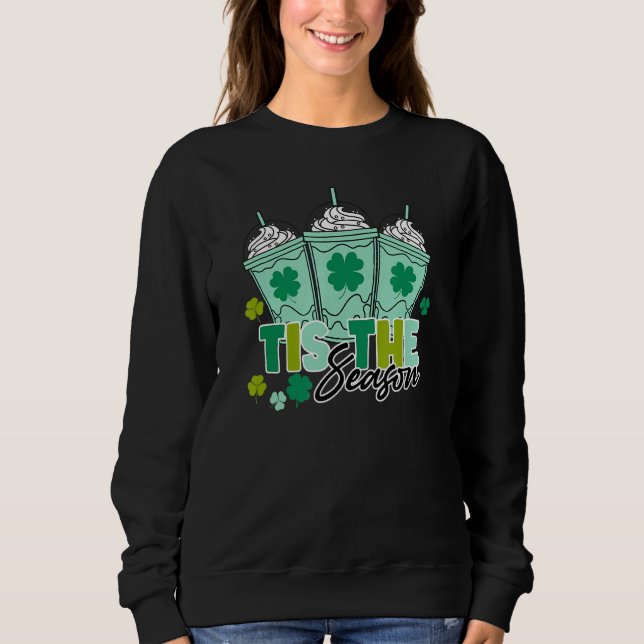 Shamrock Shake Tis Season Coffee Lycklig St Patr T Shirt (Framsida)