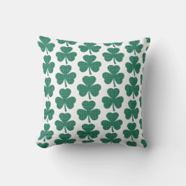 Shamrock Shape Plaid Classic Green Kudde