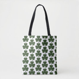 Shamrock Shape Plaid Dark Green Tygkasse