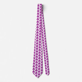 Shamrock Shape Plaid Pink Purple Neck Tie Slips