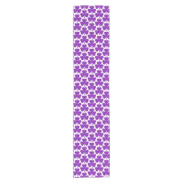 Shamrock Shape Plaid Purple Table Runner