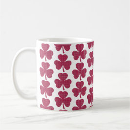 Shamrock Shape Plaid Red Kaffemugg