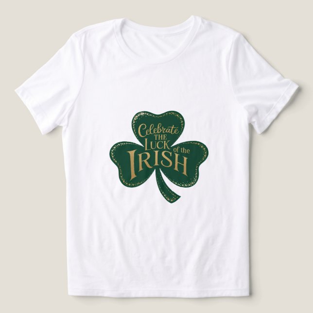 Shamrock Shimmer T Shirt (Design Framsida)