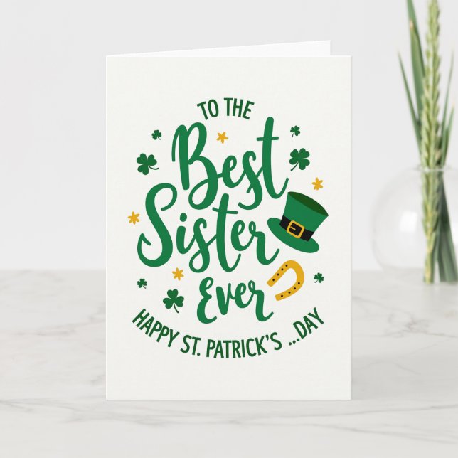 Shamrock Sister St Patricks Card Kort (Framsida)