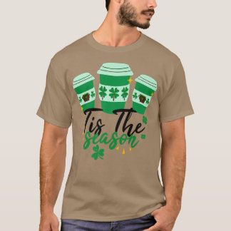 Shamrock skakas Tis Season Coffee Lycklig St Patr T Shirt