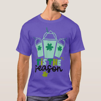 Shamrock skakas Tis Season Coffee Lycklig St Patr T Shirt