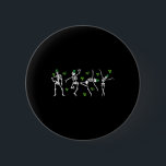 Shamrock Skeletons Dancing Funny St patrick's day Knapp<br><div class="desc">Shamrock Skeletons Dancing Funny St patrick's day Party</div>