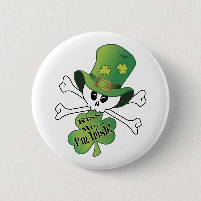 Shamrock Skull Knapp (Framsida)