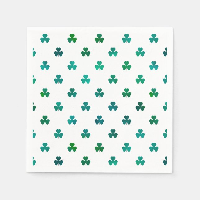 Shamrock Smaragdgrön - Mikro Pappersservett (Framsidan)