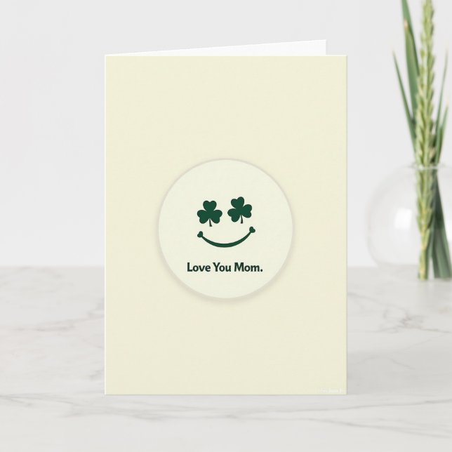 Shamrock Smile Love Mom-kort Kort (Framsida)