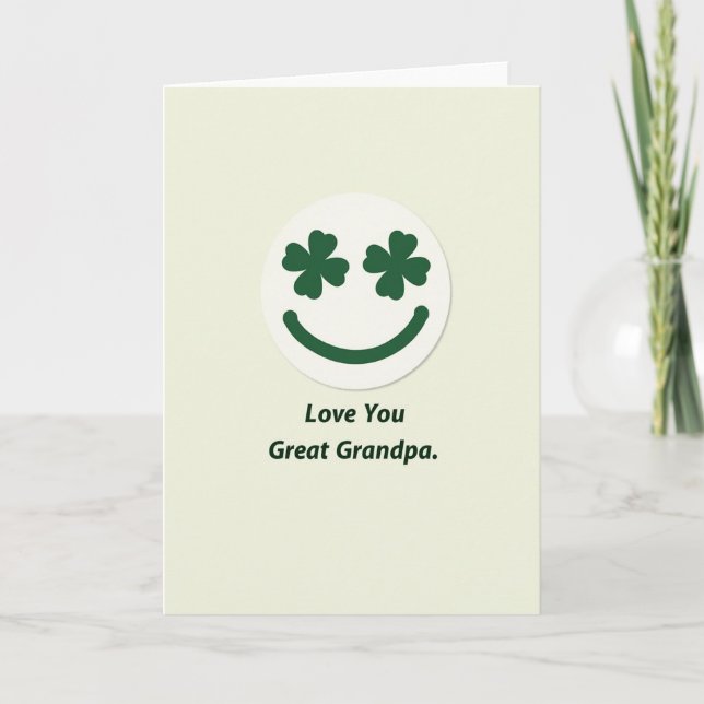 Shamrock Smile Love You-kort Kort (Framsida)