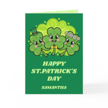 Shamrock Smiles St. Patricks dag-kort