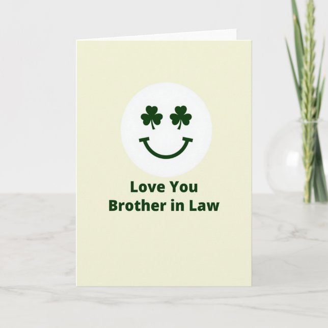 Shamrock Smiling Brother Card Kort (Framsida)