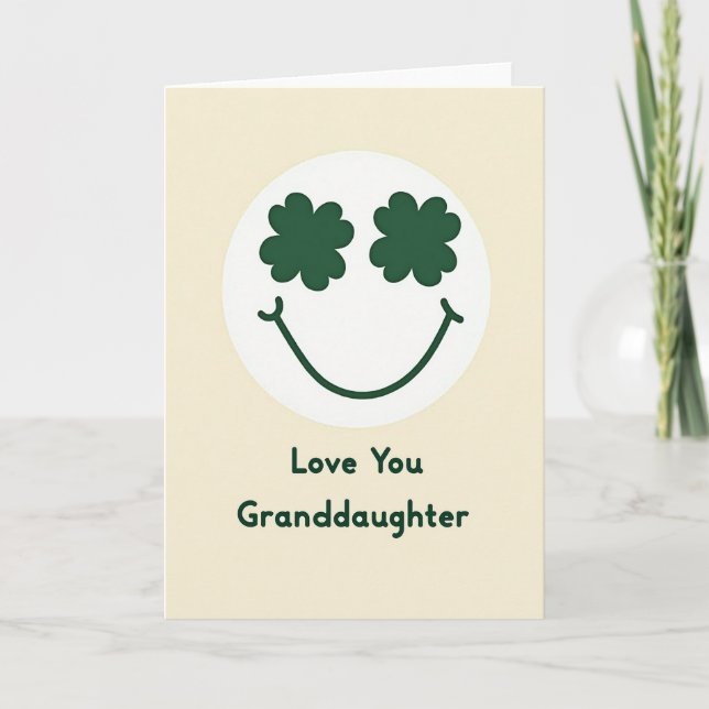Shamrock Smiling Kärlekskort Kort (Framsida)