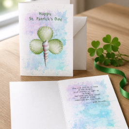 Shamrock Snäckor St. Patrick's Day-kort Helgkort