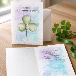 Shamrock Snäckor St. Patrick's Day-kort Helgkort