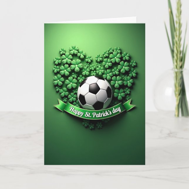 Shamrock Soccer Joy Card Kort (Framsida)