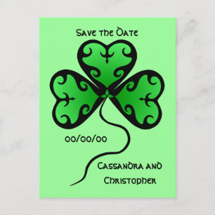 Shamrock spara datumet meddelande vykort