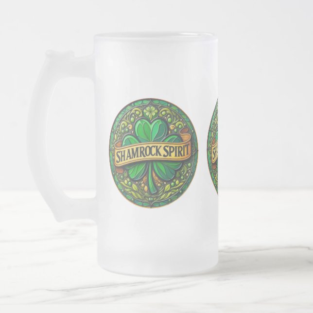 Shamrock Spirit Frosted Beer Mugg (Vänster)