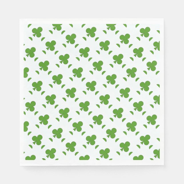 Shamrock St. Patrick Day Helgdag Pappersservett (Framsidan)