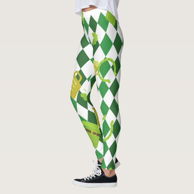 Shamrock St. Patrick Day Leggings (Vänster)