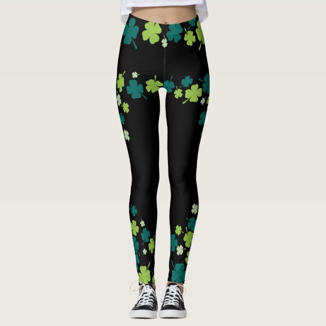Shamrock St. Patrick Day Leggings (Framsida)