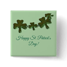 Shamrock St. Patricks dag knapp