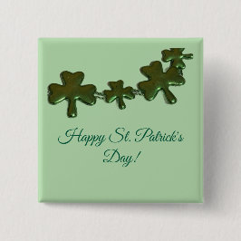 Shamrock St. Patricks dag knapp