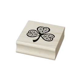Shamrock St. Patrick's Day Celtic Knot Wood Block Stämpel