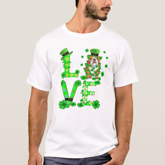 Shamrock St patricks day Dabbing T Shirt (Framsida)