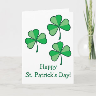 Shamrock St. Patrick's Day Greeting Card Kort