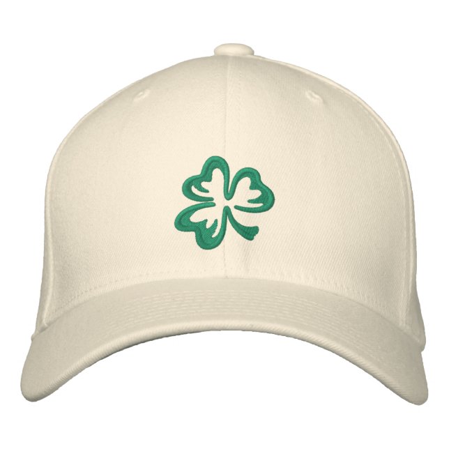 Shamrock St. Patrick's Day Hat Broderad Keps (Framsida)
