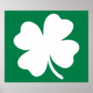 Shamrock St patricks day Ireland Poster