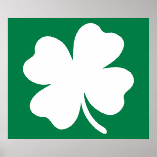 Shamrock St patricks day Ireland Poster