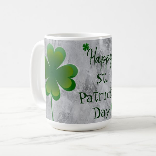 Shamrock St. Patrick's Day Kaffemugg (Framsida vänster)
