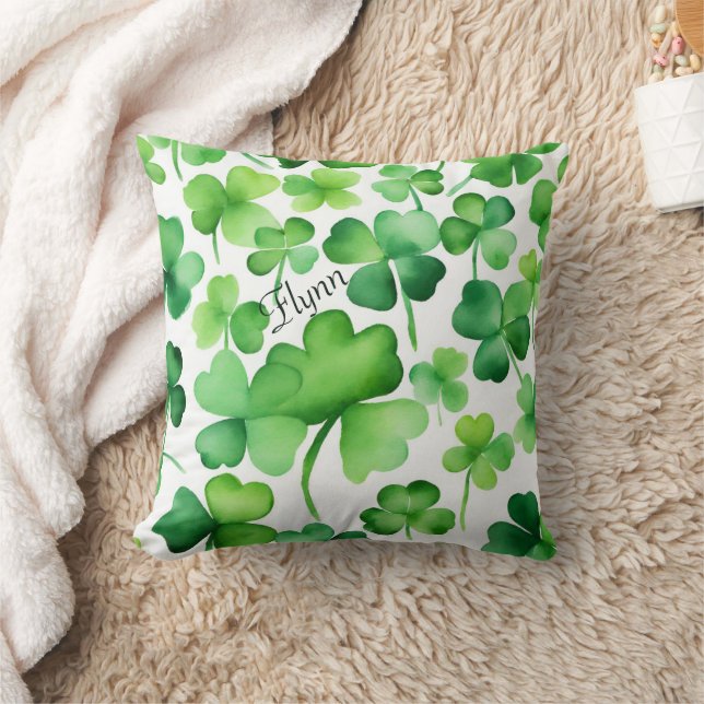 Shamrock St patricks day Kudde (Filt)