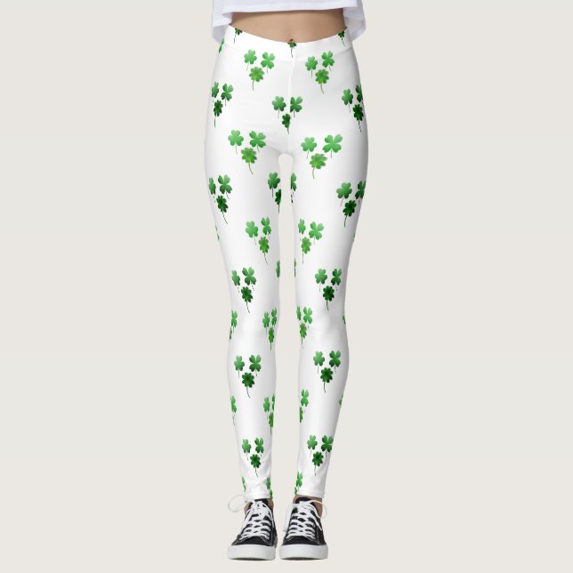 Shamrock St patrick's day Leggings (Framsida)