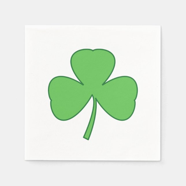 Shamrock St. Patrick's Day Party Napkins Pappersservett (Framsidan)