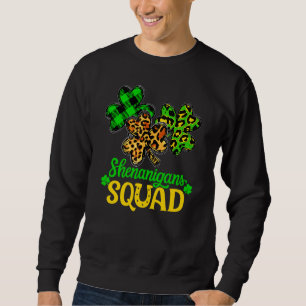 Shamrock St patricks day Shenanigans Squad Lucky F Lång Ärmad Tröja