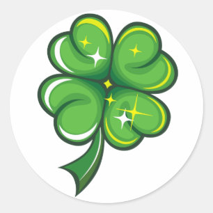 Shamrock St. Patrick's Day Sticker Runt Klistermärke