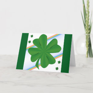 Shamrock St. Patrick's Day Välkomstkort Kort
