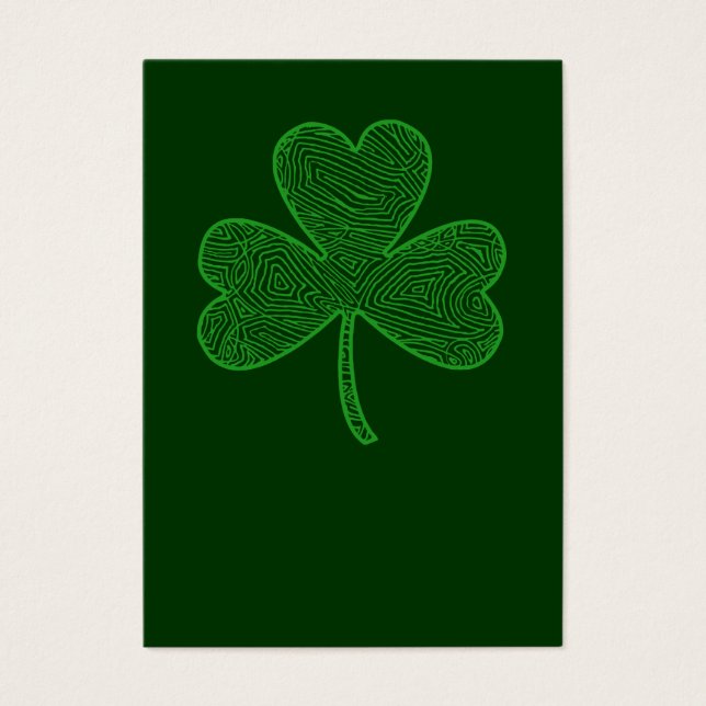 Shamrock St. Patrick's Day Wallet Cards Visitkort (Framsidan)