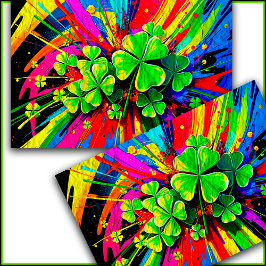 [Shamrock Stänk] Rainbow Färg Paint Splatter