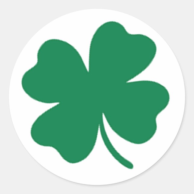Shamrock Sticker Runt Klistermärke (Framsida)