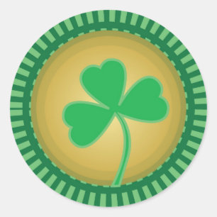Shamrock Sticker Runt Klistermärke