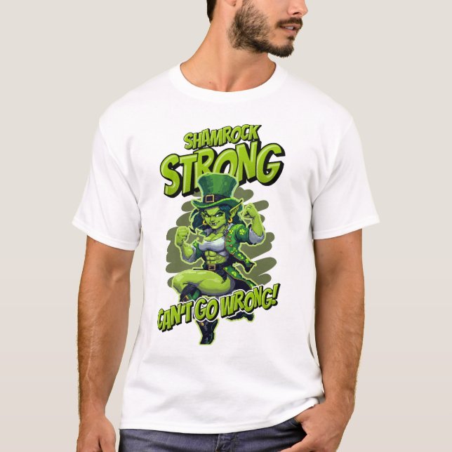 Shamrock Strong kan inte gå fel på Emerald Orc T Shirt (Framsida)
