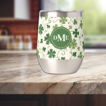 Shamrock Swirl Mönster Monogram