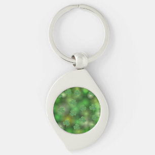 Shamrock Swirl Silverfärgad Nyckelring