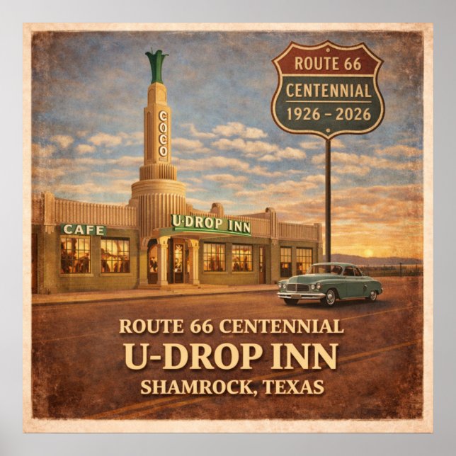 Shamrock Texas Route 66 Inn Poster (Framsidan)